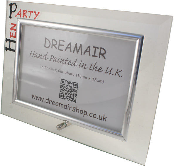 Hen Party Gift Photo Frame: Landscape (Blk/Red)