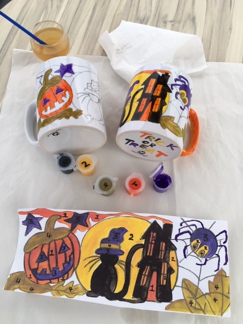 Paint by Numbers Mugs Halloween