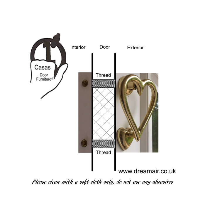 Heart Shaped Door Knocker(Antique Brass) End of Line