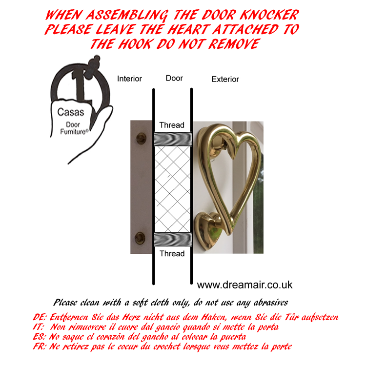 Heart Shaped Door Knocker (Chrome)
