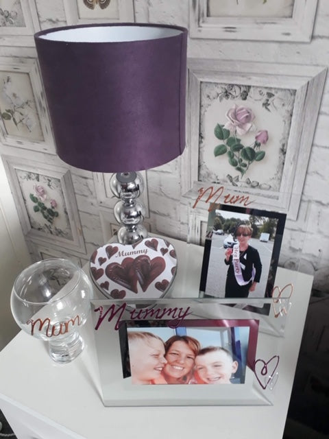 Mummy Gift Photo Frame Land: with Crystals (Magenta)