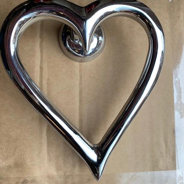 Heart Door Knocker Chrome End Of Line