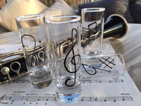 Music Design Gift Shot Glasses: (Set 4)