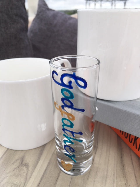 Godfather Gift Tall Shot Glass: (Multicoloured)