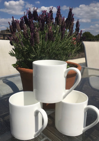 1 Pint Fine Bone China Mug x 3: