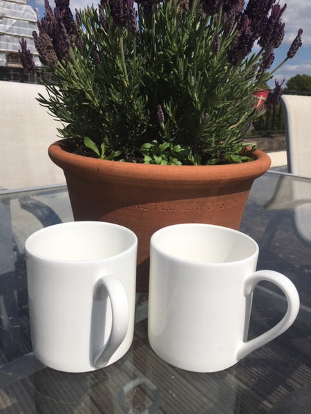 1 Pint Fine Bone China Mug x 2: