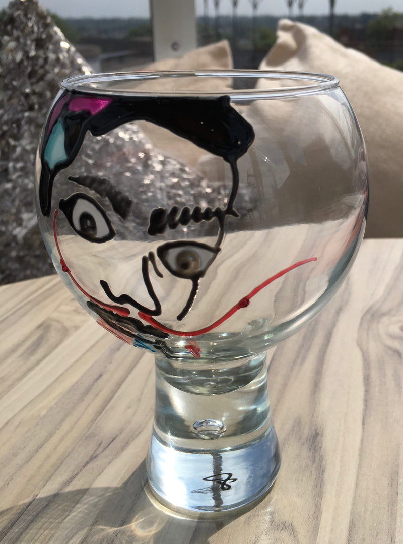 Salvador Dali Gin and Tonic: Glass with Crystals