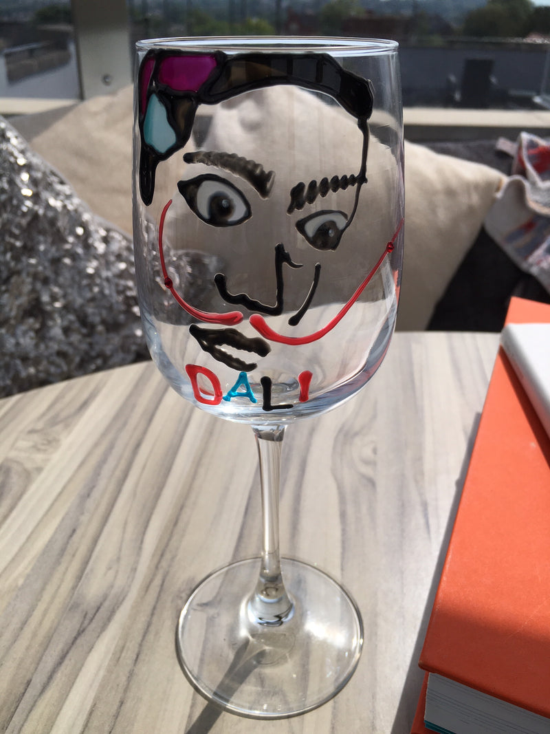 Salvador Dali Luxury Wine Glass: with Crystals