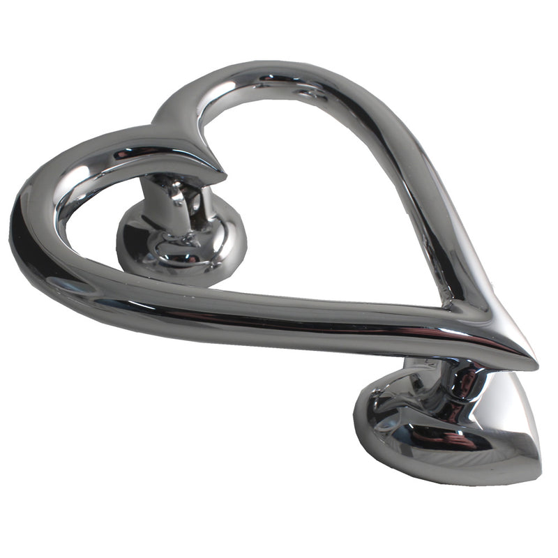 Heart Shaped Door Knocker Chrome: