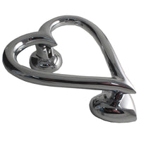 Heart Shaped Door Knocker (Brushed Chrome)