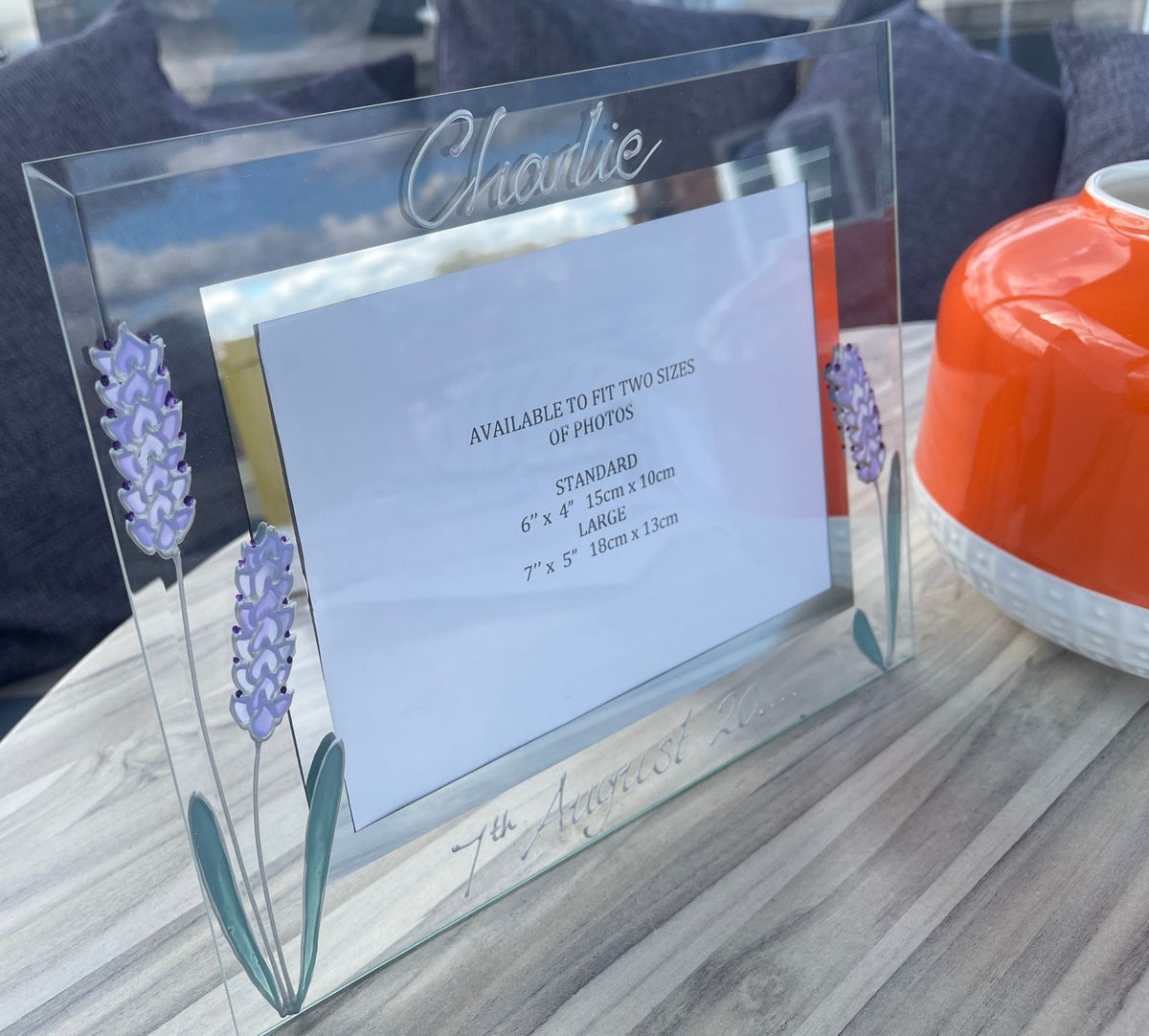 Personalised Lavender Landscape Photo Frame 
