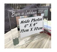 Born In Lockdown 2020 Landscape Photo Frame (Hearts)