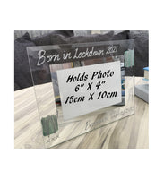 Born In Lockdown 2021 Landscape Photo Frame (Hearts)