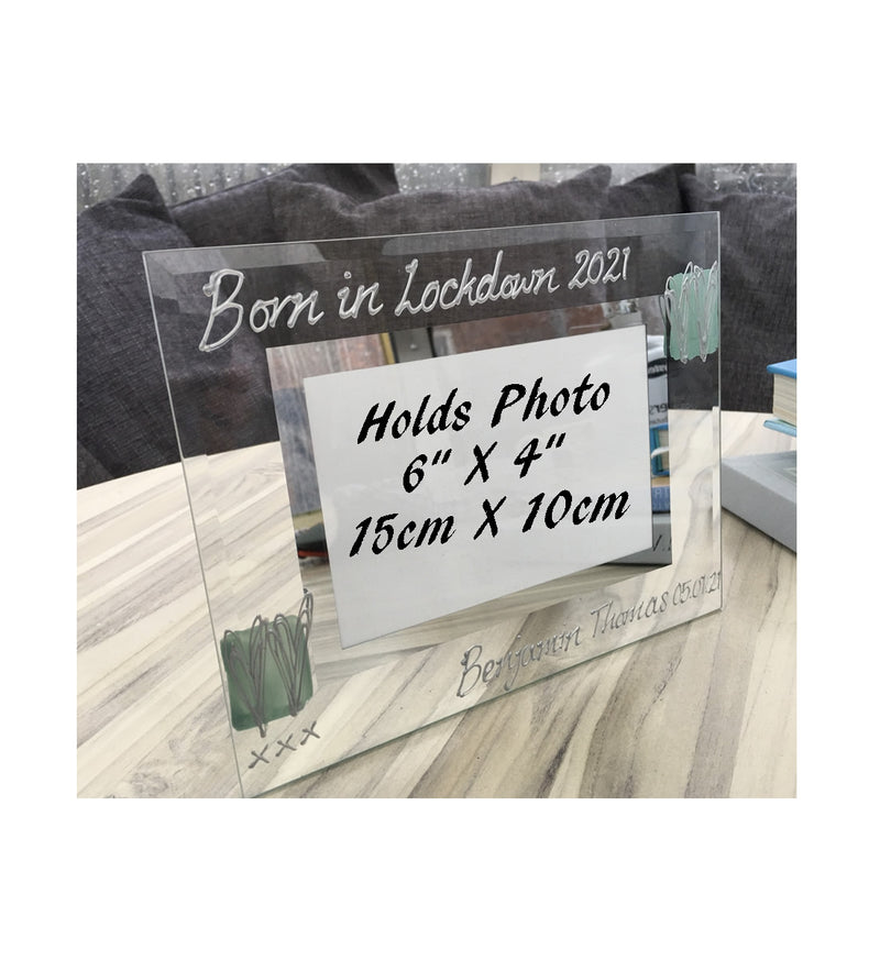 Personalised Born In Lockdown Landscape Picture Frame 2021