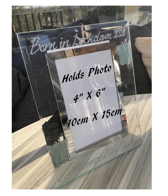 Born In Lockdown 2020 Portrait Photo Frame (Hearts)