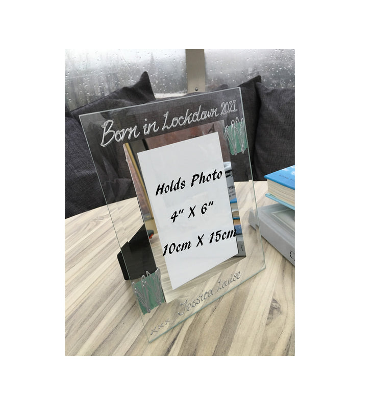 Born In Lockdown 2021 Portrait Photo Frame (Hearts)