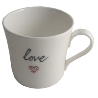 Love Fine Bone China Mug: with crystals