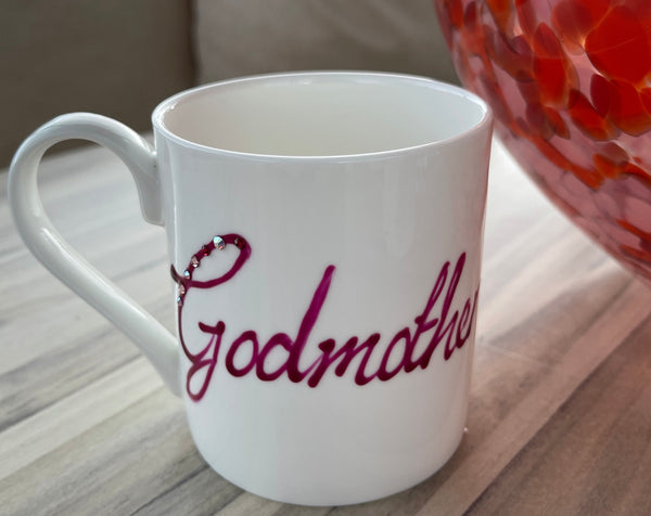 Godmother Fine Bone China 1 Pint Mug: Magenta