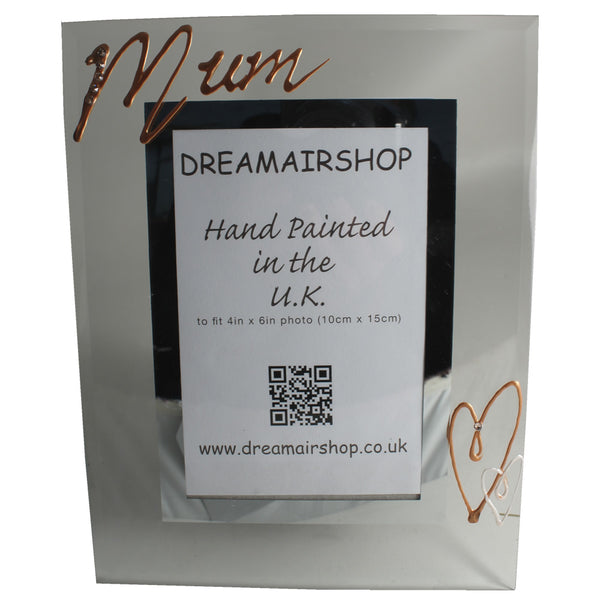 Mum Gift Photo Frame Portrait: with Crystals (Copper)