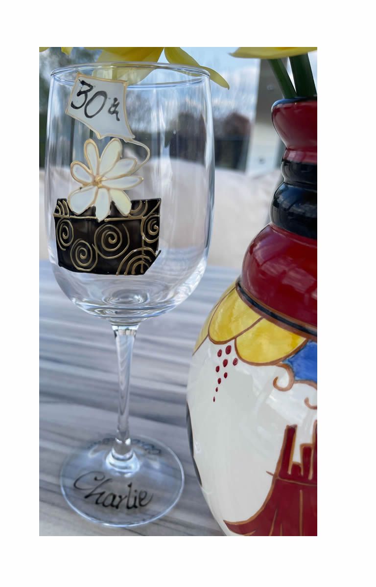 Personalised 30th Birthday Gift Wine Glass: 