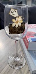 50th Birthday Gift Wine Glass: (Birthday Box)