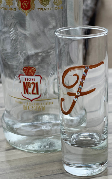 Personalised Initial Gift Shot Glass: (Colours)