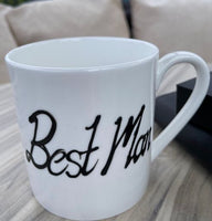 Best Man Fine Bone China 1Pint Mug: (Black)