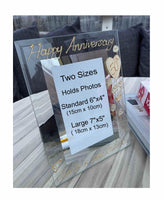 50th Wedding Anniversary Gift Picture Photo: Frame Portrait (Flower)