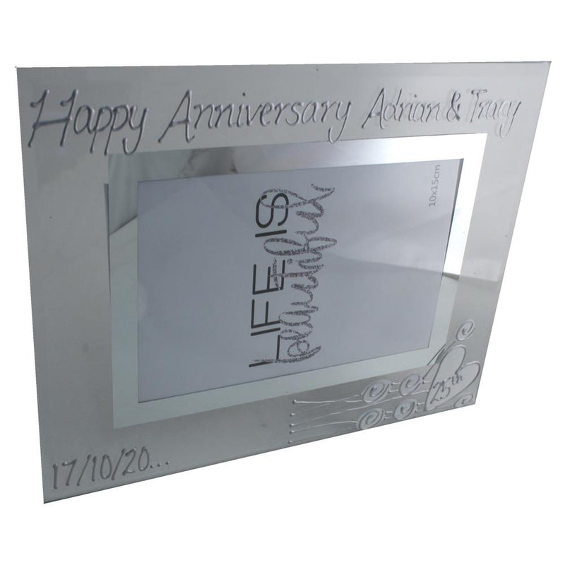 Personalised 25th Anniversary Photo Frame Flower