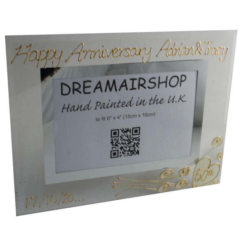 Personalised 50th Anniversary Photo Frame Flower