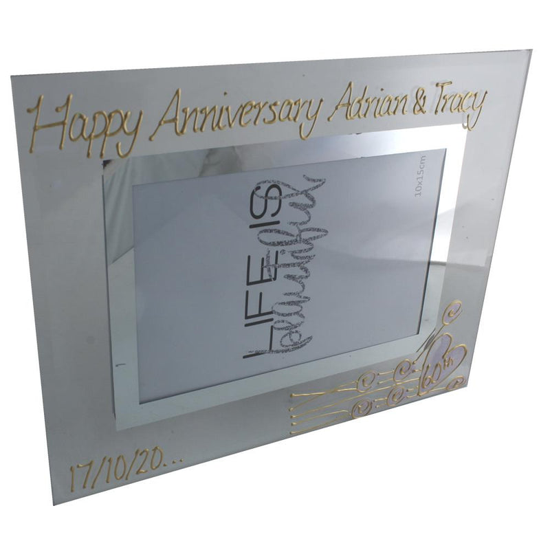 Personalised 60th Anniversary Photo Frame Flower