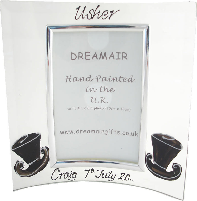 Personalised Usher Photo Frame (Top Hat)