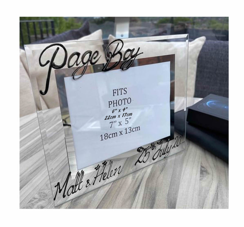 Page Boy Gift Photo Frame Land (Black)
