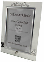 Wedding Day Gift Photo Frame: Portrait (Hat & Tiara)