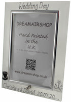 Wedding Day Gift Photo Frame: Portrait (Hat & Tiara)