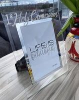 1st Holy Communion Gift Photo: Frame Portrait with crystals