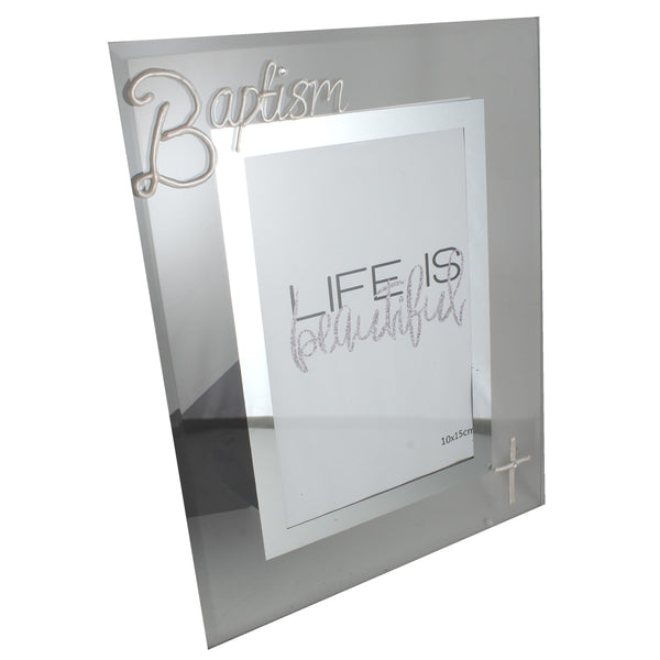 Baptism Gift Photo Frame Portrait: with crystals