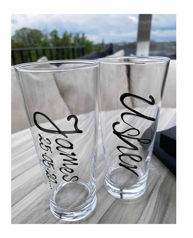 Personalised Usher Gift Pint Glass: