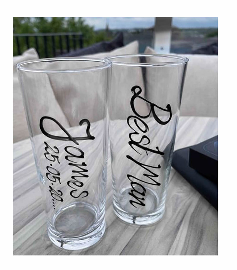 Personalised Best man Pint Drinking Glass