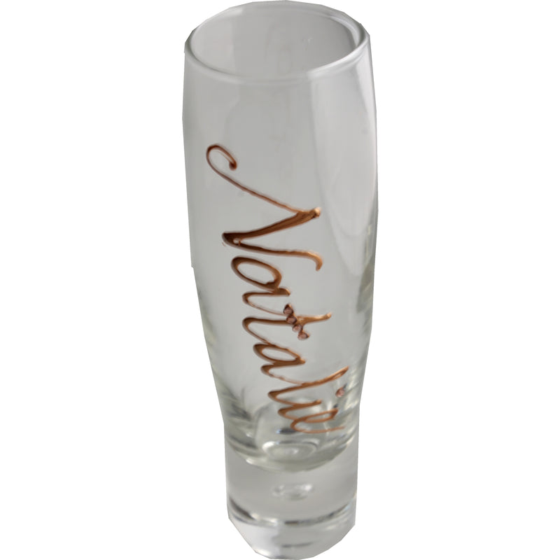 Personalised Bubble Champagne/Prosecco Flute Glass: Copper with Crystals