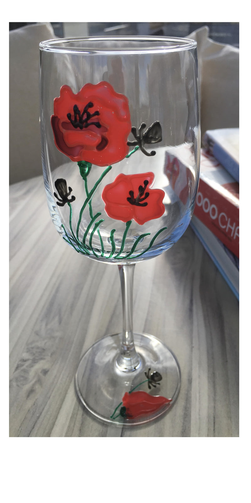 Poppy Wine Glass