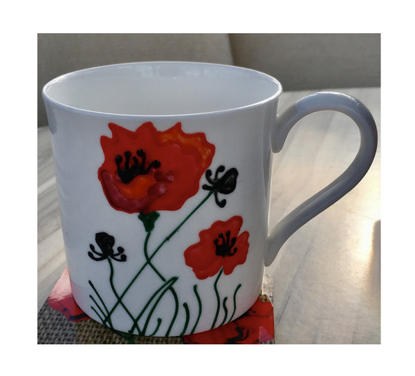 Poppy Fine Bone China Mug: