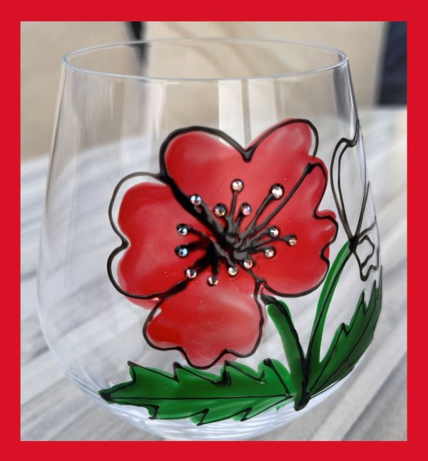 Poppy Stemless Wine Glass