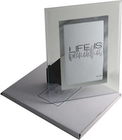 Personalised 65th Birthday Photo Frame: Portrait (Blk/Sil)
