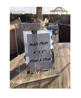 Personalised 10th Wedding Anniversary Gift: Photo Frame Portrait (Flower)