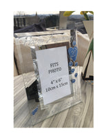 Personalised 20th Wedding Anniversary Gift: Photo Frame Portrait (Flower)