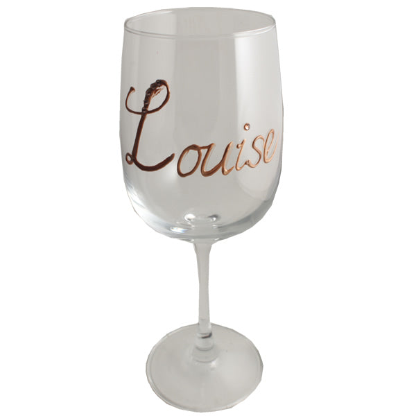 Personalised Wording Gift Wine Glass: with Crystals (Copper)