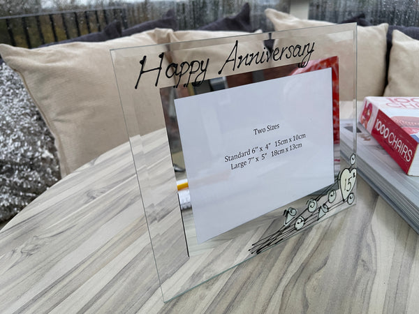 15th Wedding Anniversary Gift Photo: Frame Landscape (Flower)