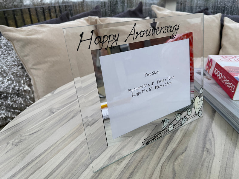 15th Wedding Anniversary Gift Photo: Frame Landscape (Flower)