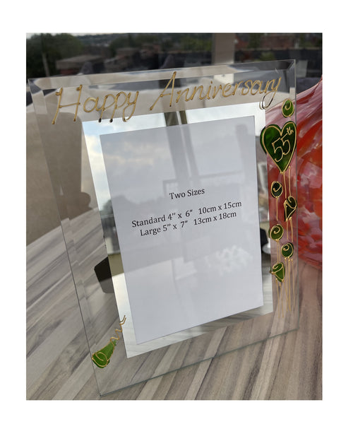 55th Wedding Anniversary Gift Photo: Frame Portrait (Flower)